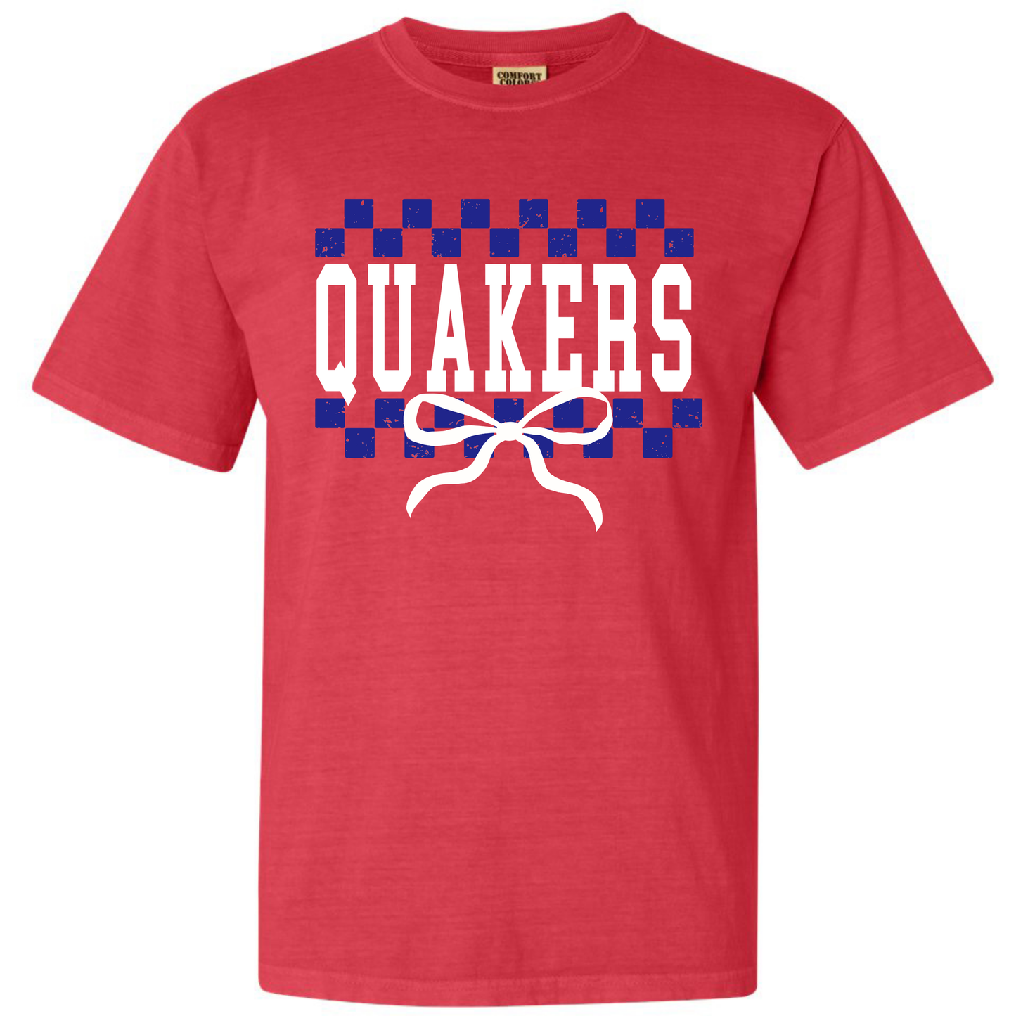 Quakers Checkers & Bow Youth Tee