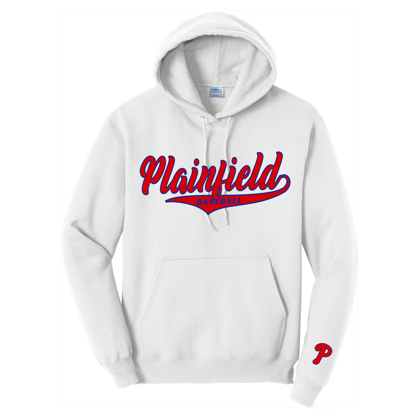 Plainfield Baseball Script Hoodie