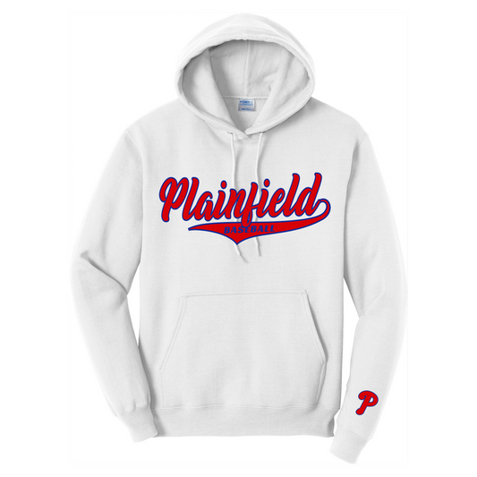 Plainfield Baseball Script Hoodie