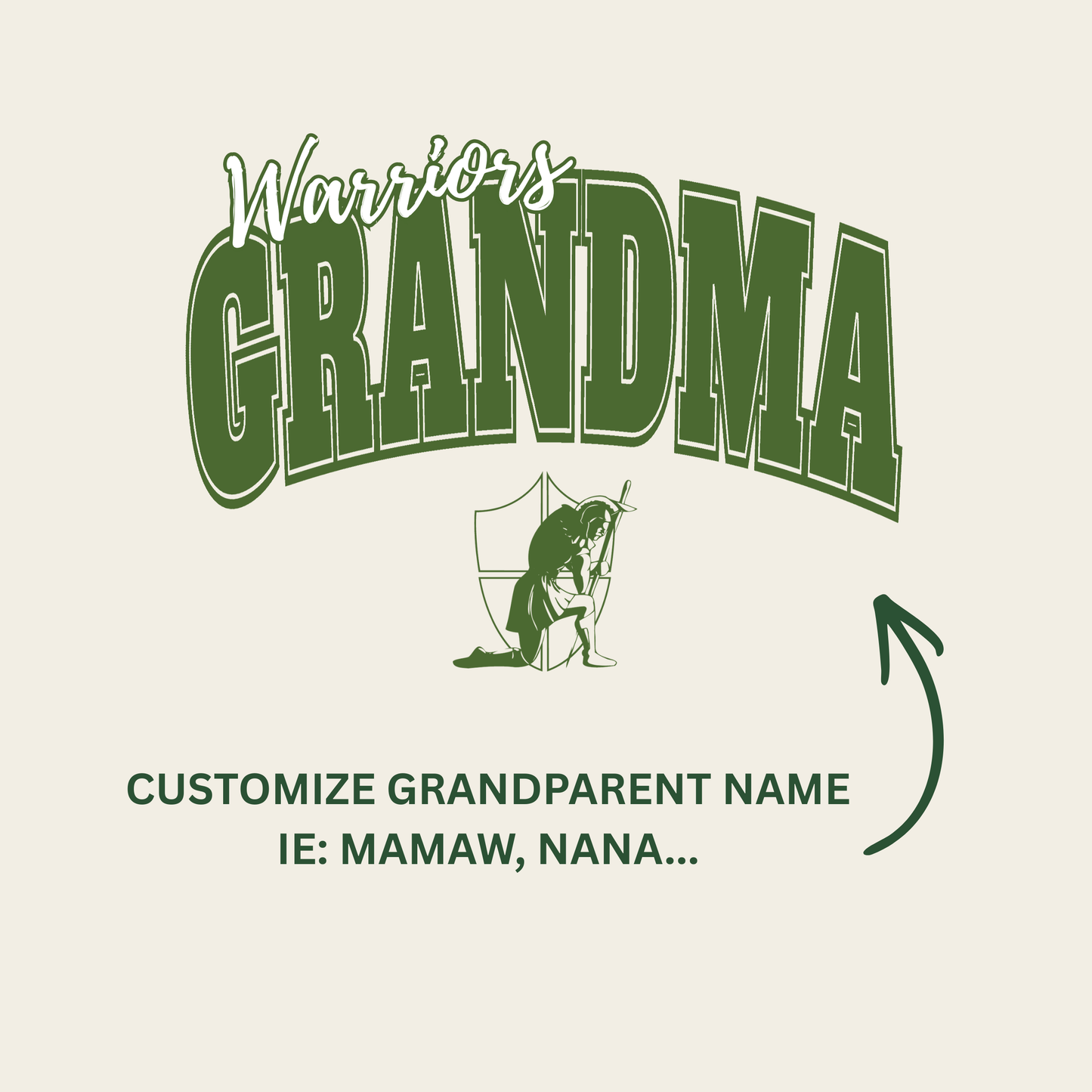 Warriors Varsity Grandparent -Custom Grandparent Name