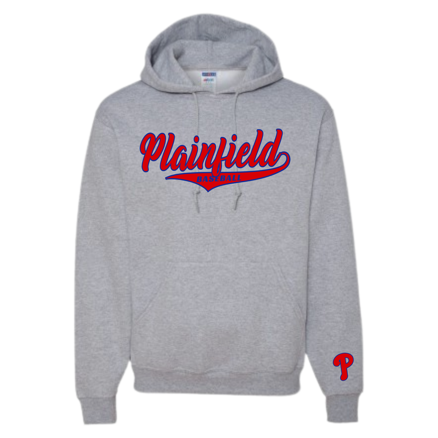 Plainfield Baseball Script Hoodie