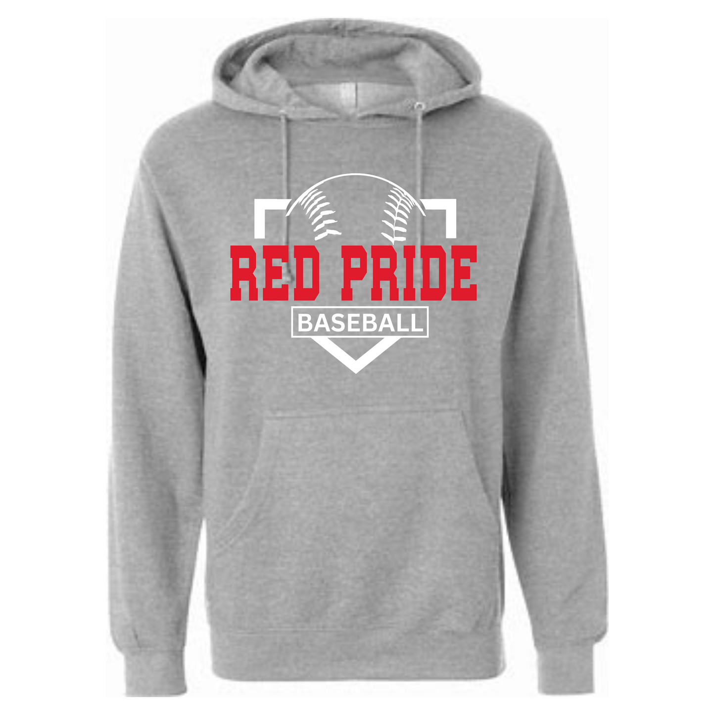 Red Pride Homeplate Baseball Hoodie