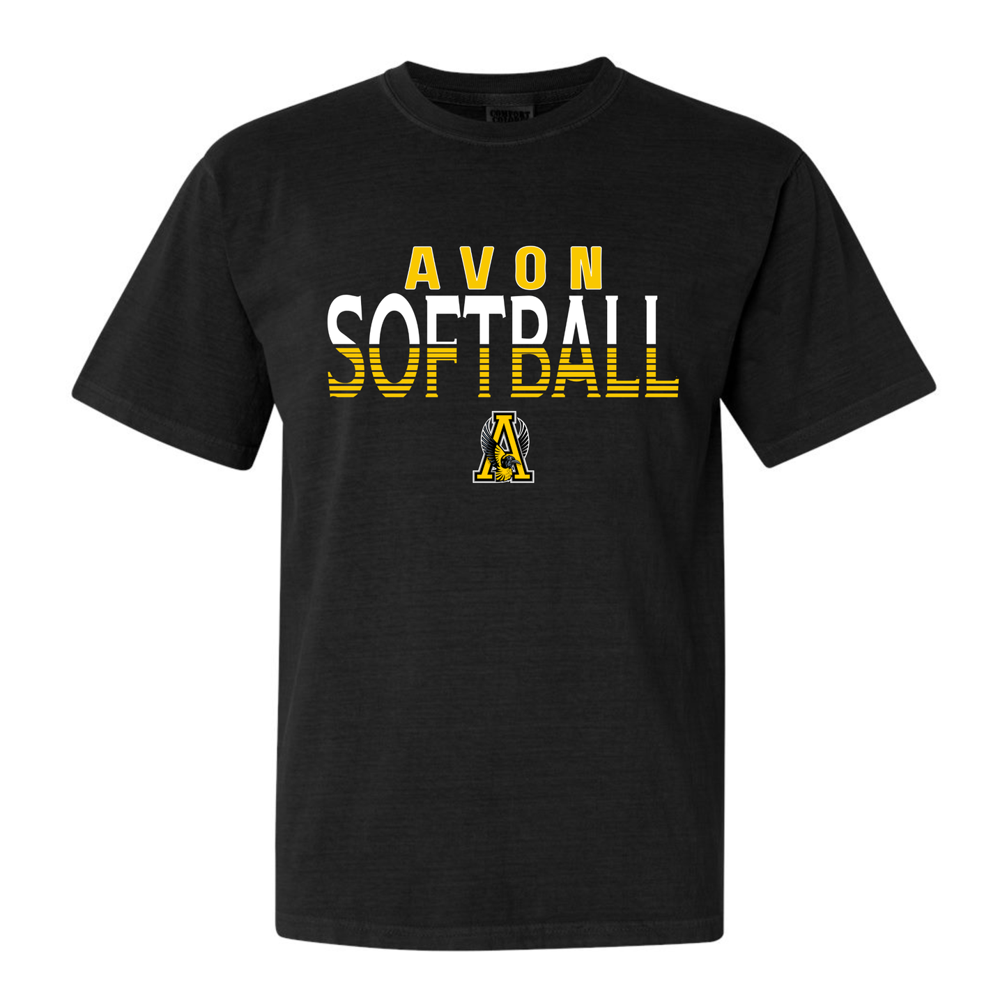 Avon Softball Striped Youth Tee