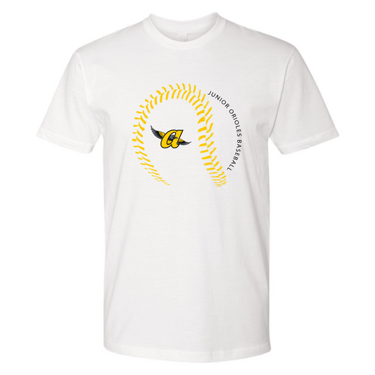 Strikeout JO Baseball Adult Cotton Tee (White)