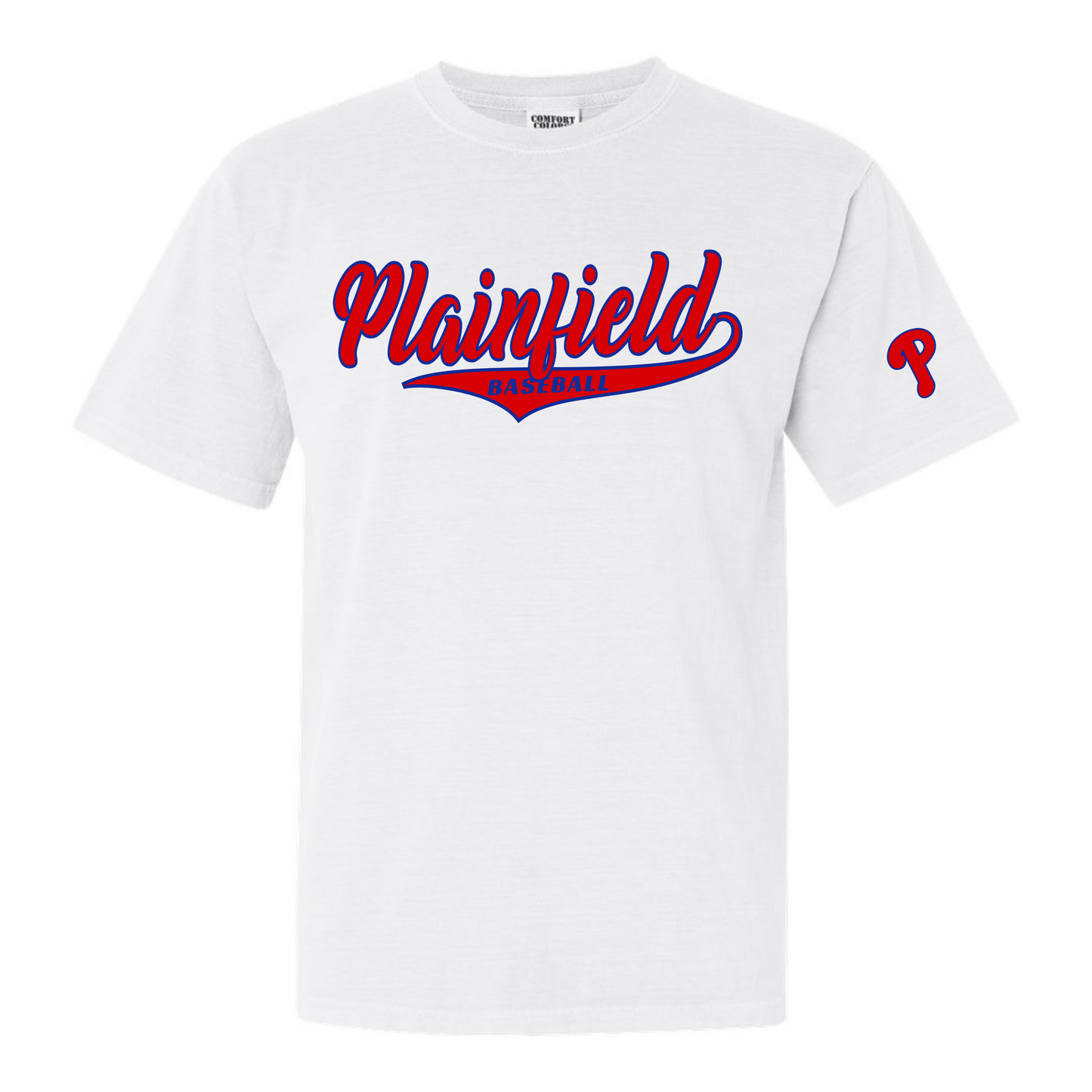 Plainfield Baseball Script Youth Tee
