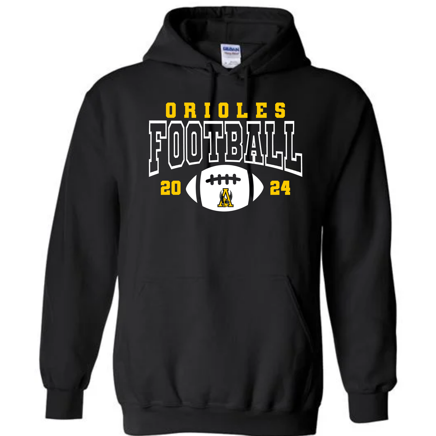 2024 Orioles Football ADULT Hoodie -ready to ship