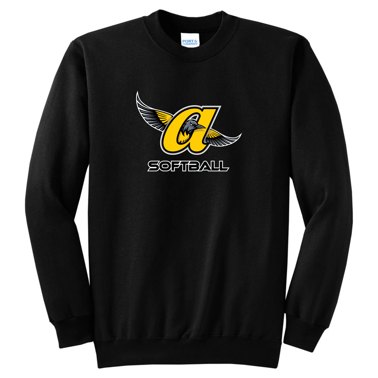 JO Softball Logo Crew (Black)