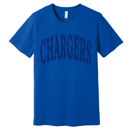 Chargers Varsity Adult Tee (Royal)