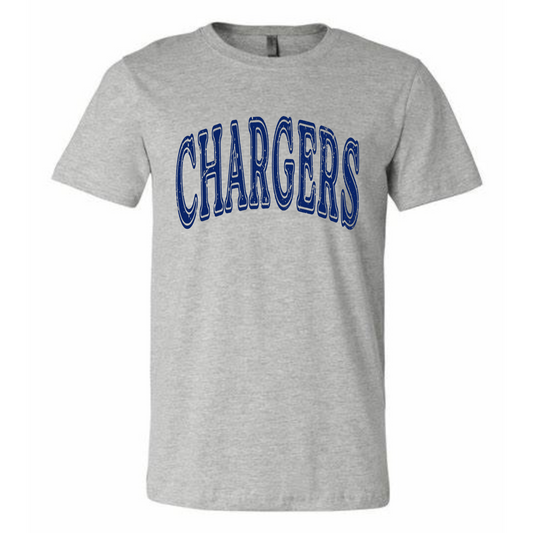 Chargers Varsity Adult Tee (Athletic Heather)
