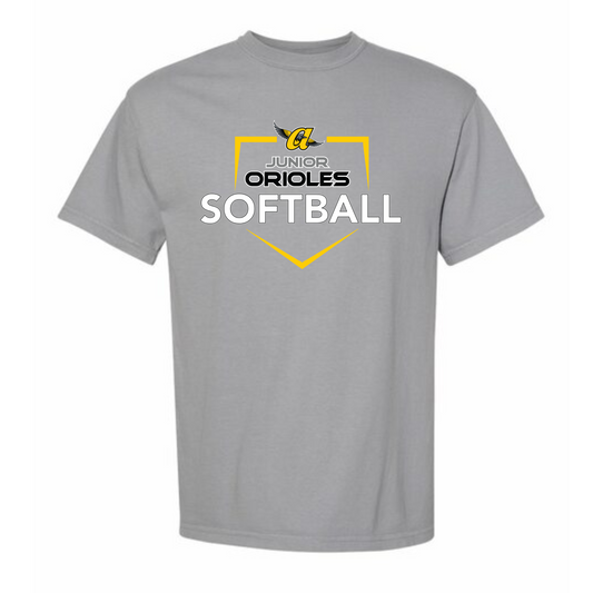 Homerun JO Softball Adult Cotton Tee (Gray)