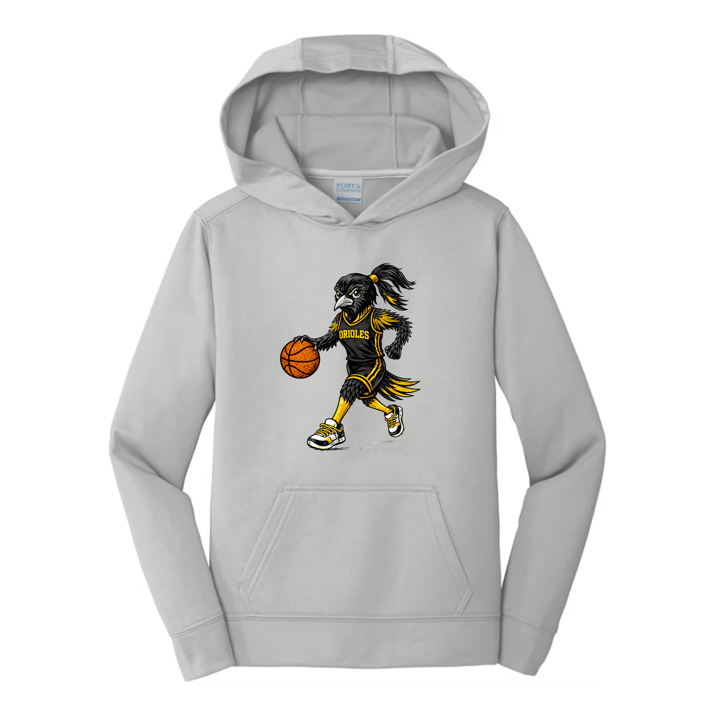 Oriole Girl Bird Basketball Hoodie