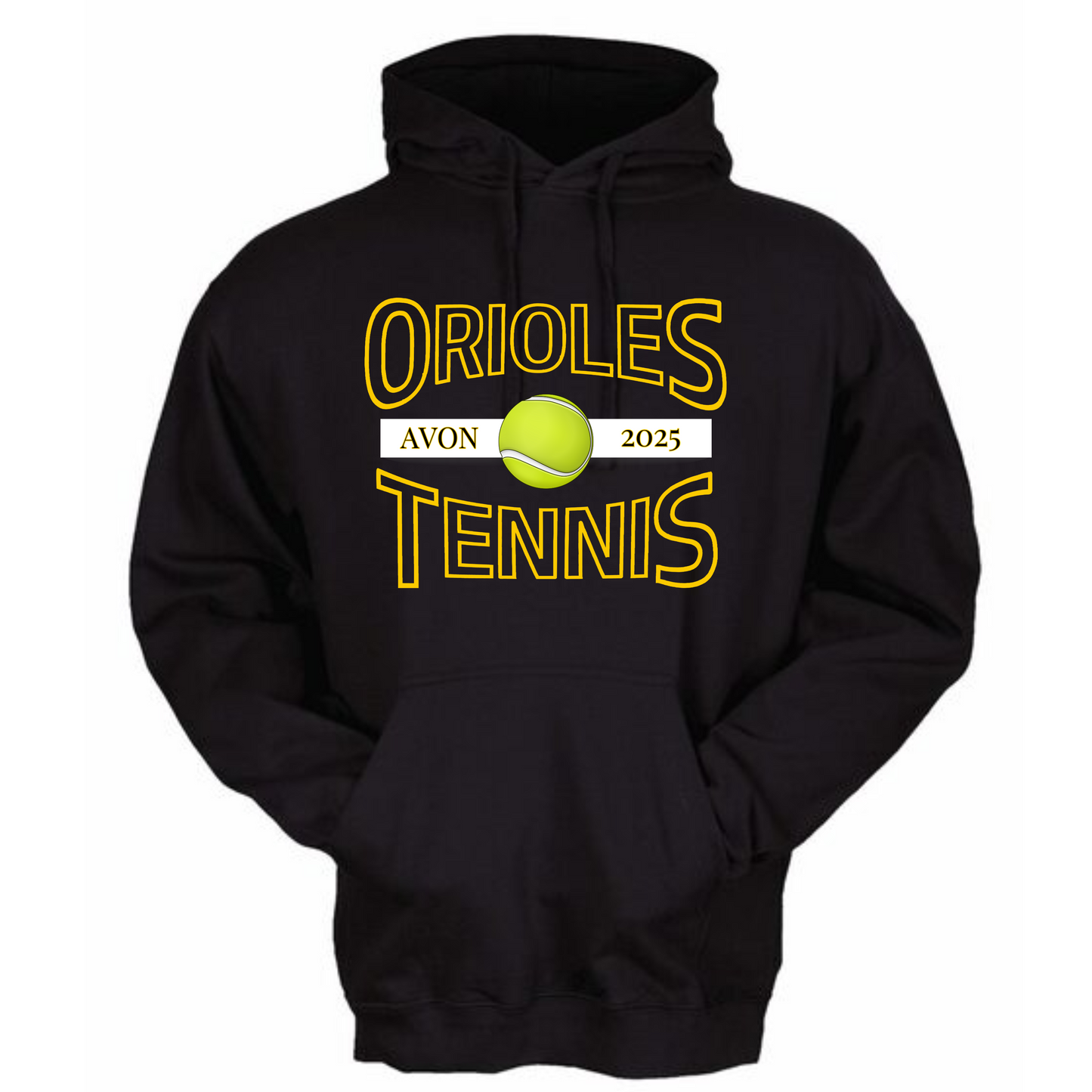 2025 Orioles Tennis Black Hoodie