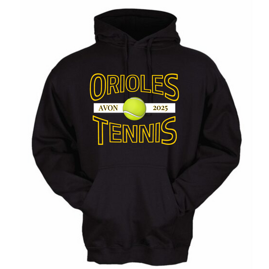 2025 Orioles Tennis Black Hoodie