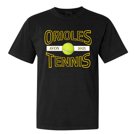 2025 Orioles Tennis Black Tee