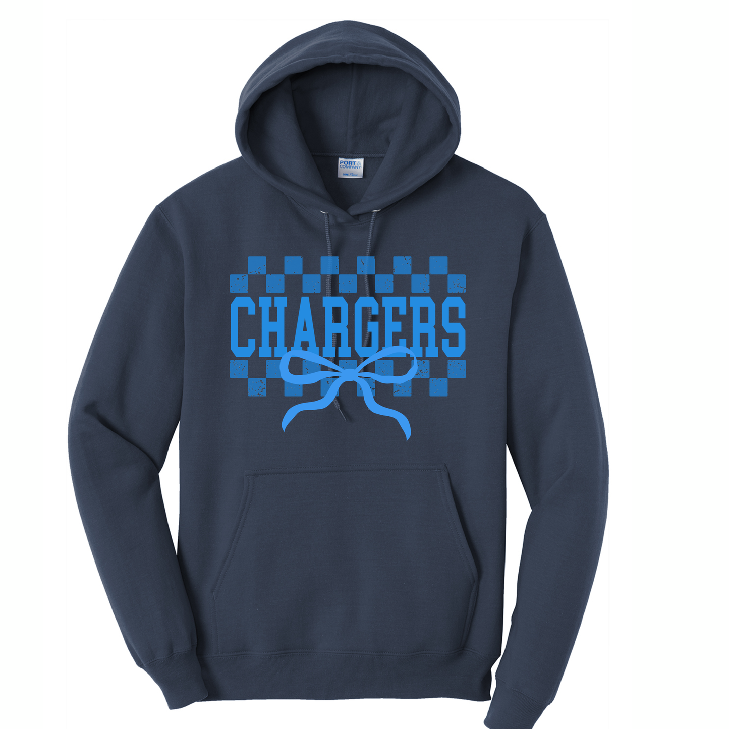Chargers Checkers & Bows Hoodie