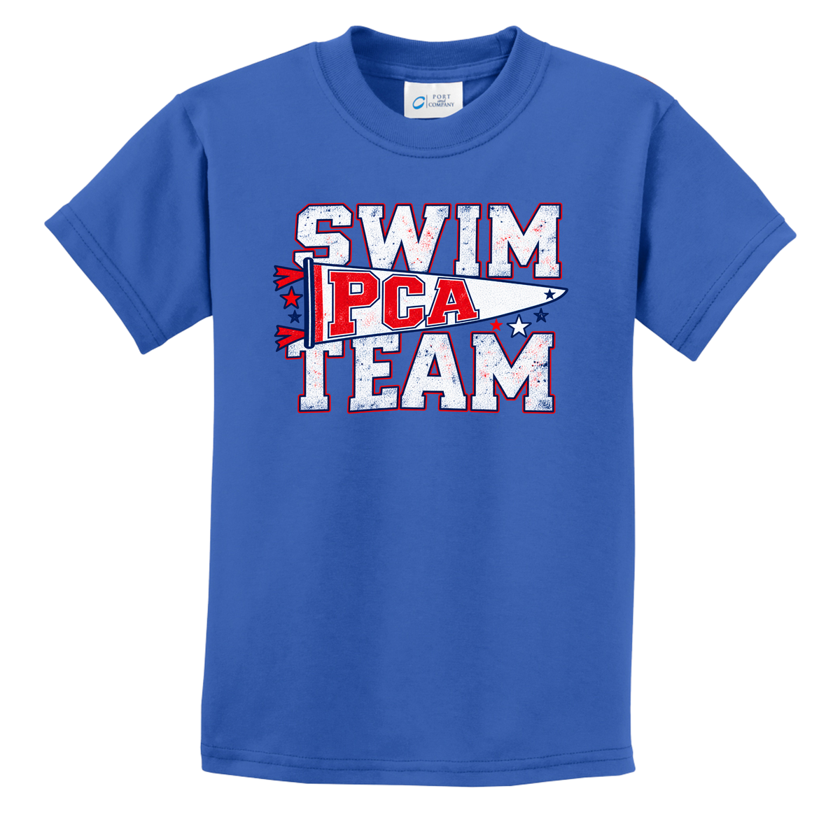 PCA Swim Banner Youth Royal Tee