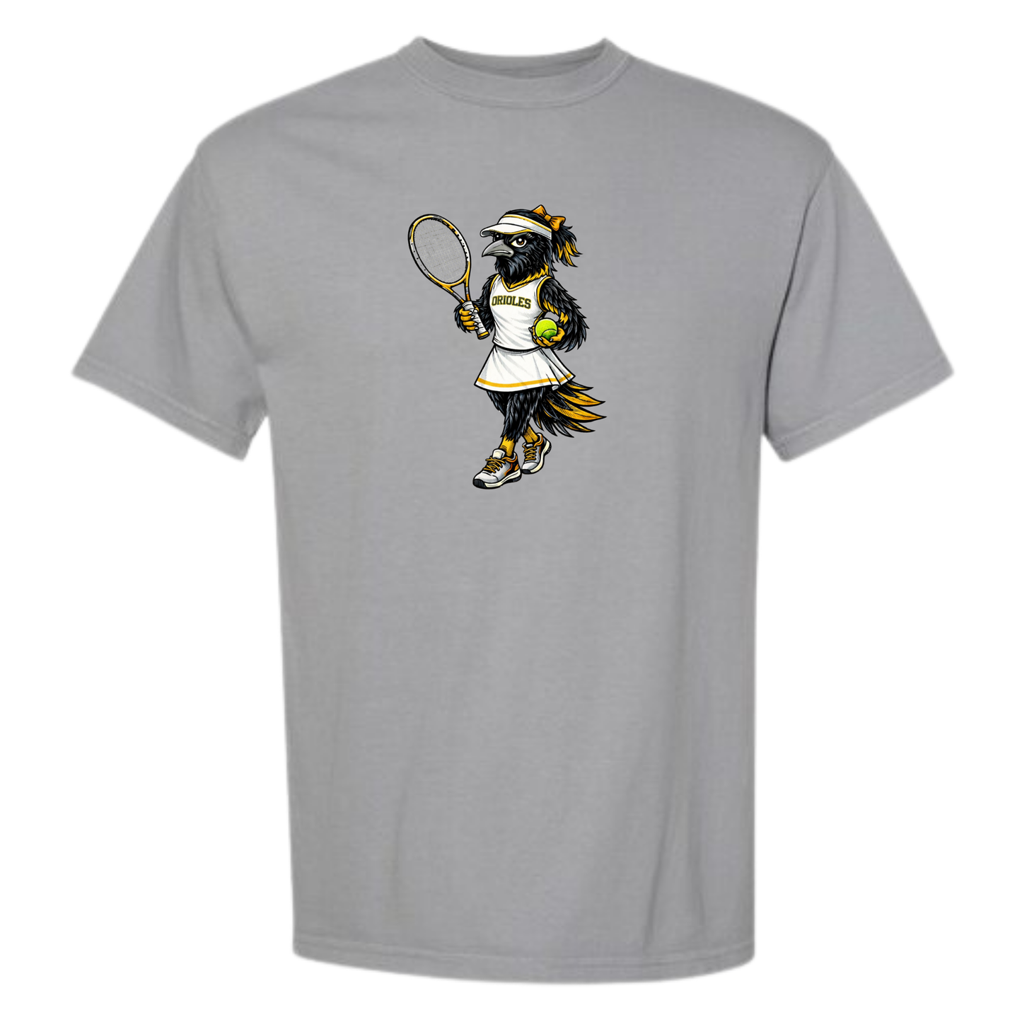 Oriole Girl Bird Tennis Adult Tee