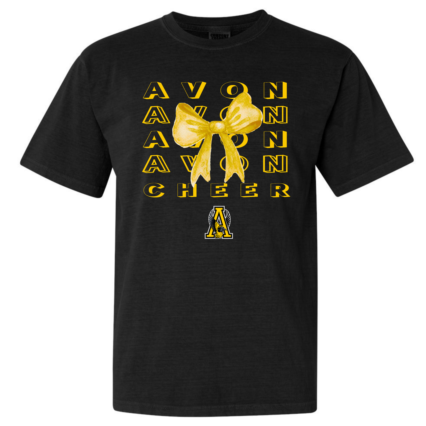 Gold Bow Avon Cheer Youth Tee