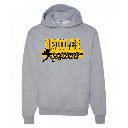 Orioles Softball Player Hoodie