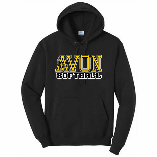 Avon Wide Softball Logo Hoodie