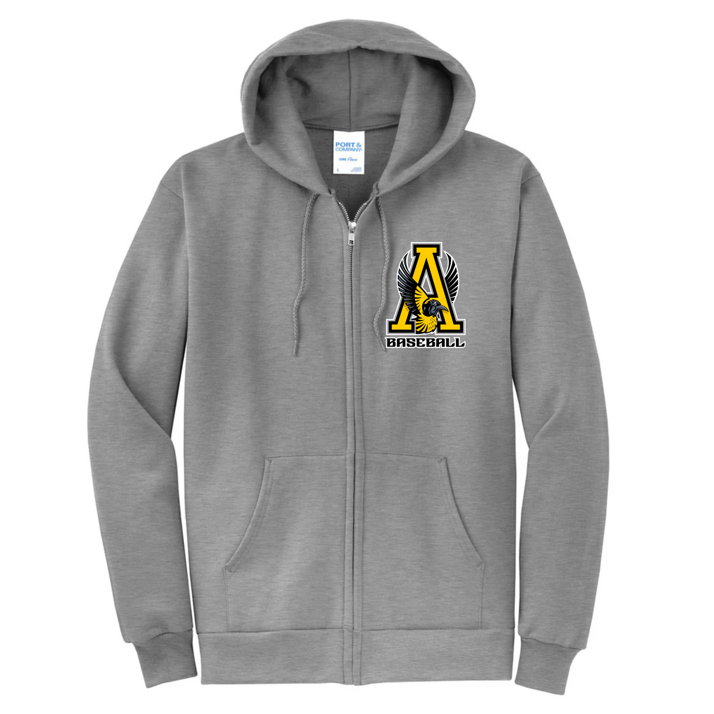 Avon Baseball Logo Zipup Hoodie