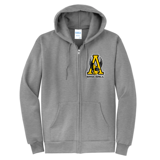 Avon Baseball Logo Zipup Hoodie