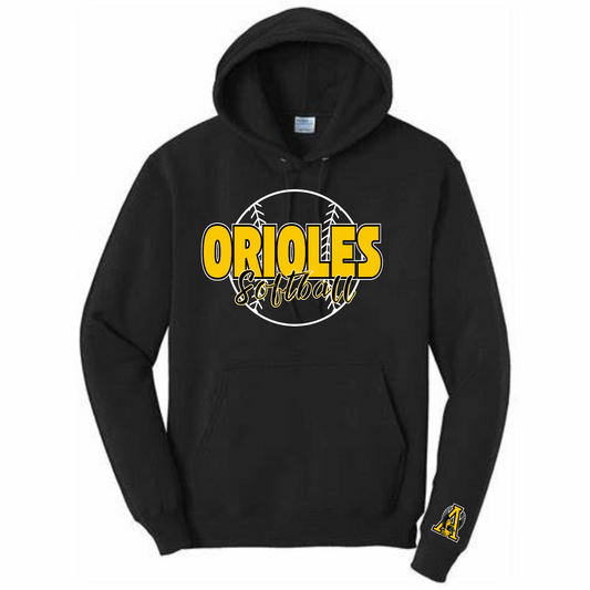Homerun Orioles Softball Hoodie