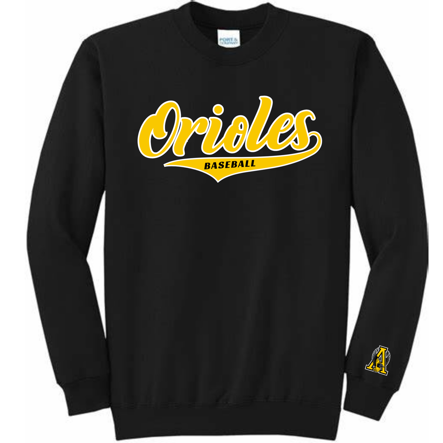 Orioles Script Baseball Crew