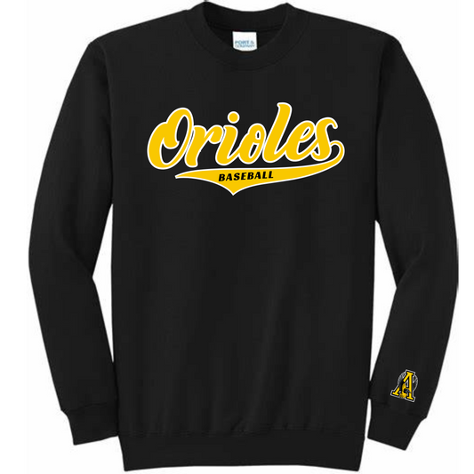 Orioles Script Baseball Crew