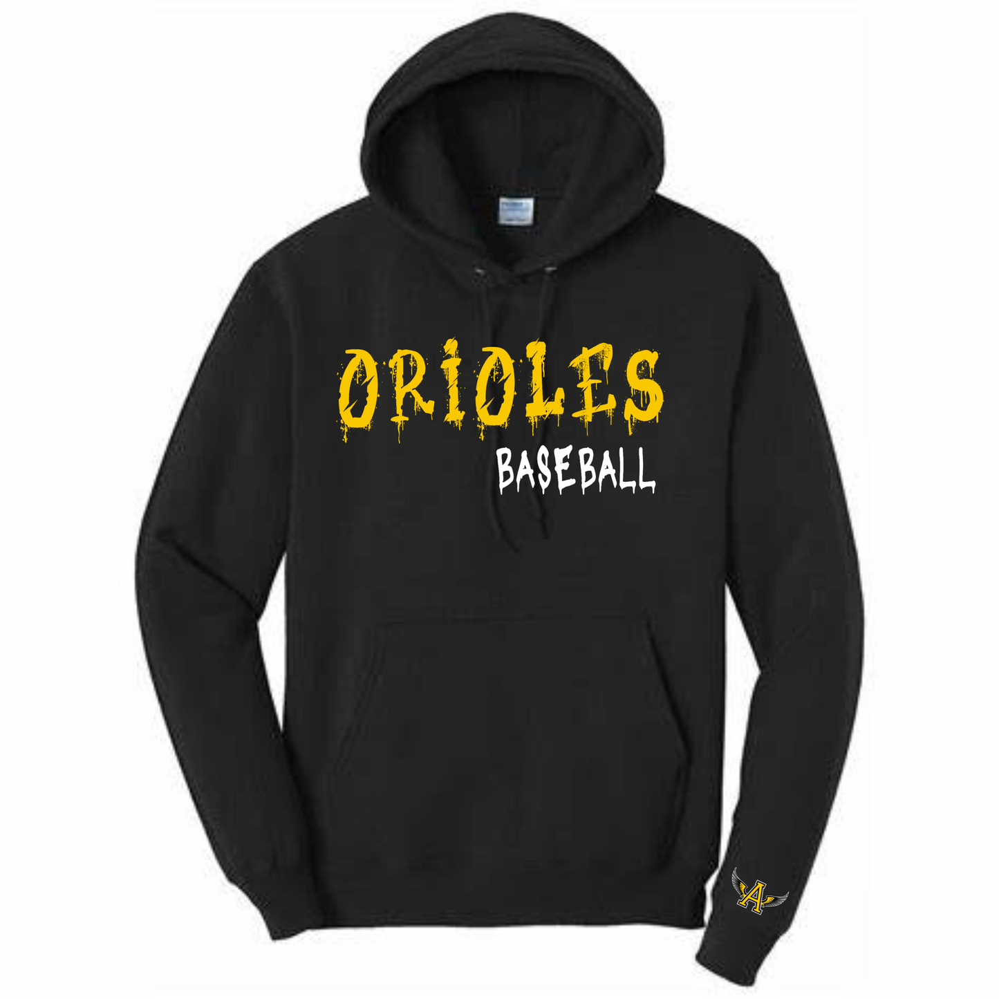 Orioles Drip Baseball Hoodie