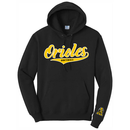 Orioles Script Softball Hoodie