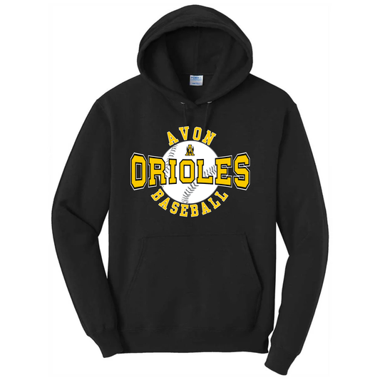 Black and Gold Baseball Hoodie