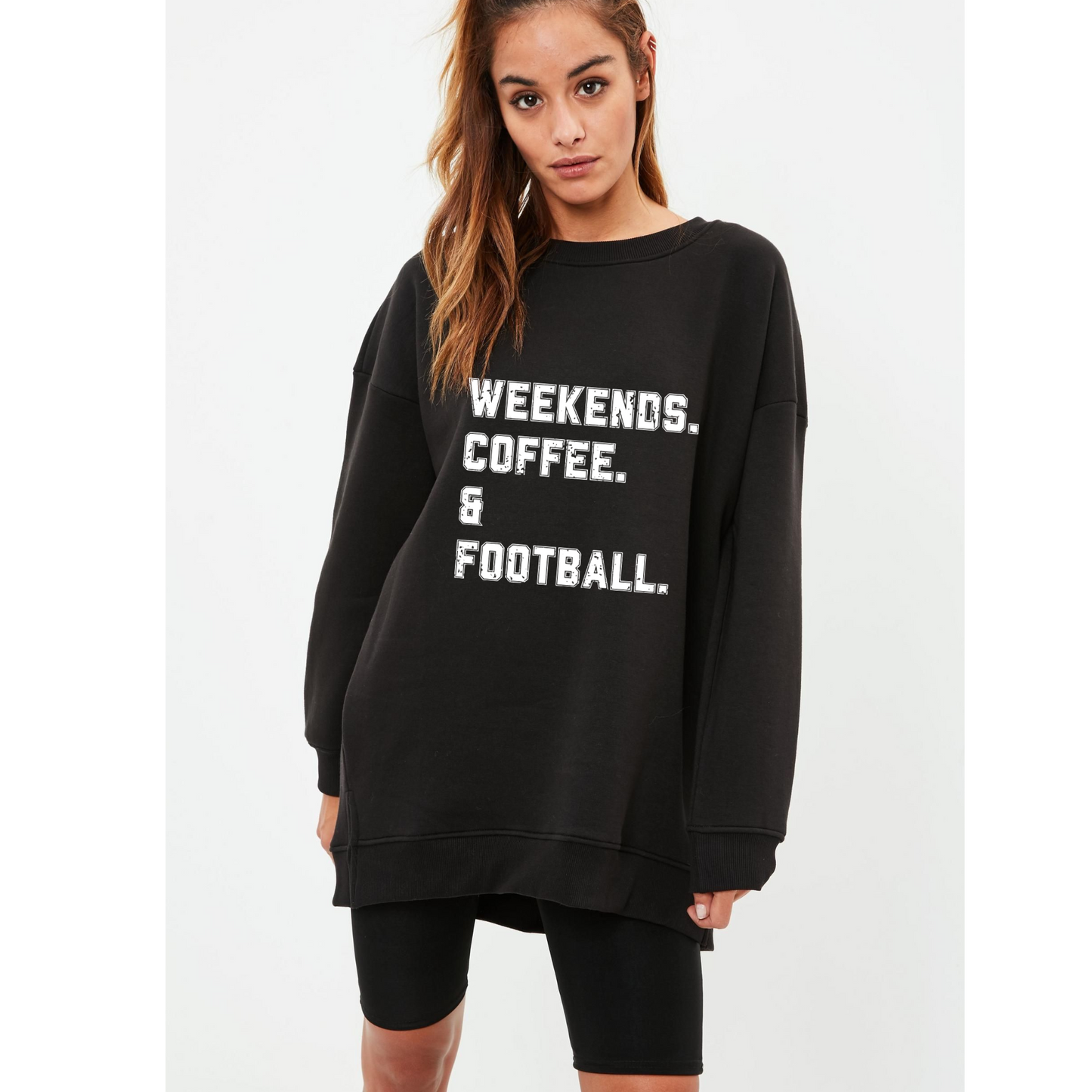 Weekends Coffee Football Crew ADULT LARGE -ready to ship