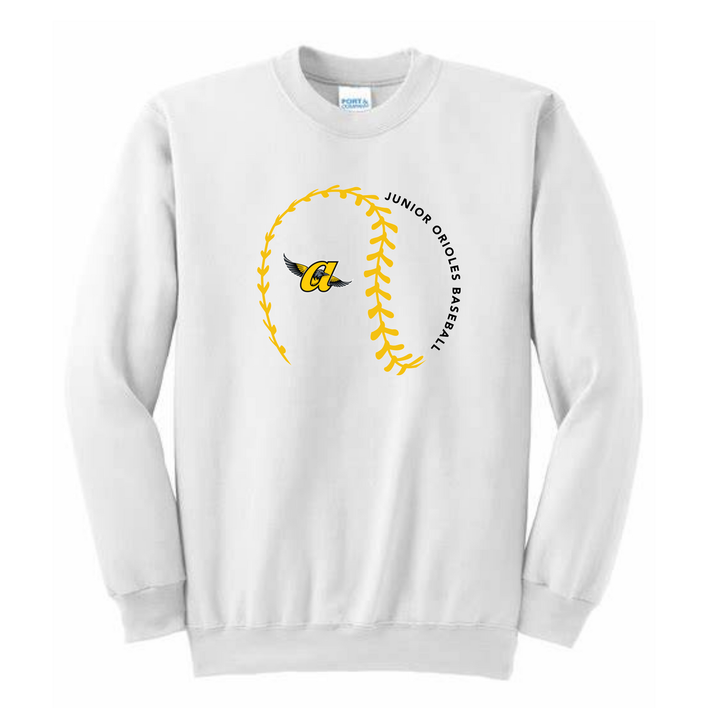 Strikeout JO Baseball Crew (White)