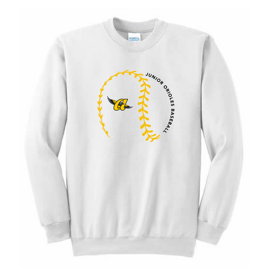 Strikeout JO Baseball Crew (White)