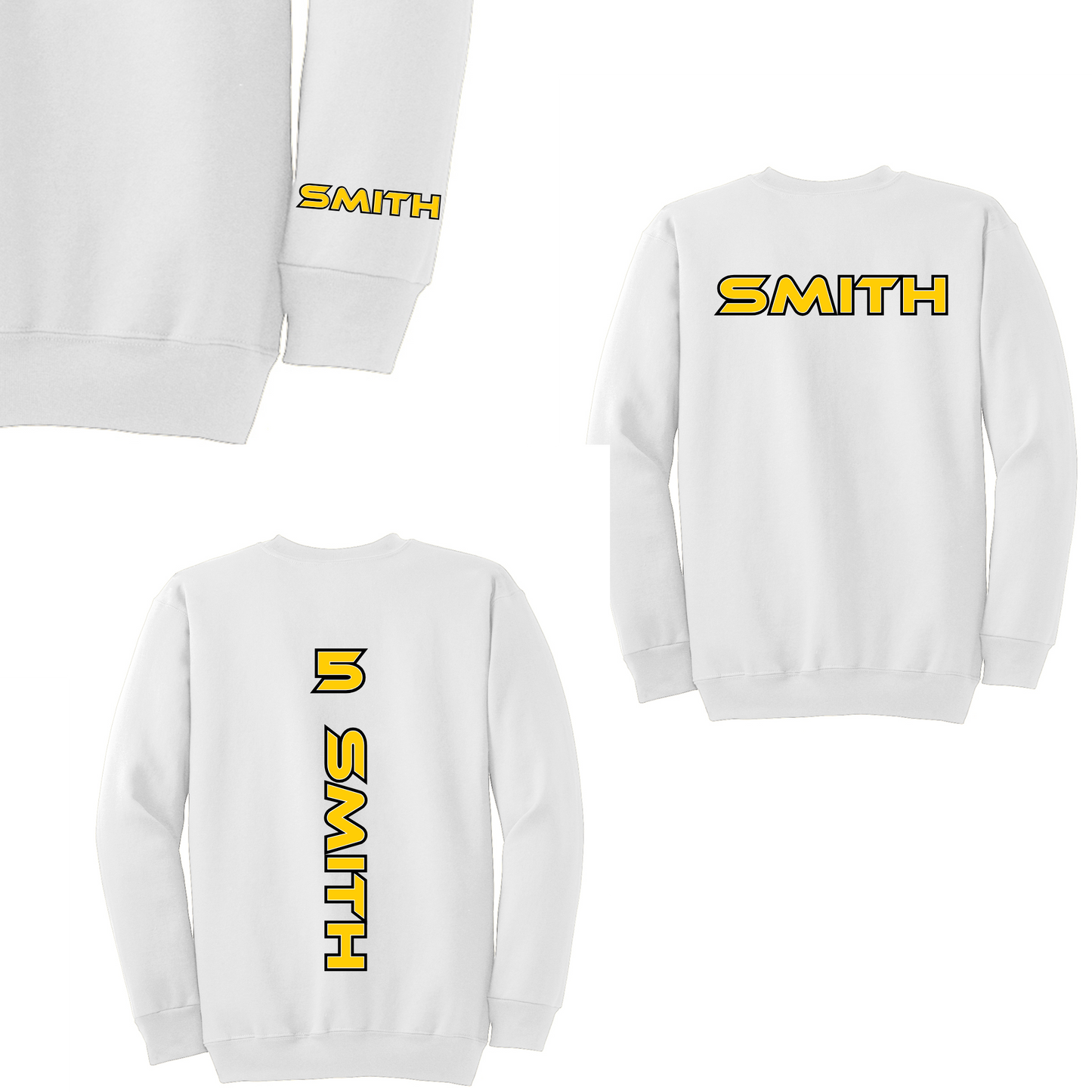 Strikeout JO Baseball Crew (White)