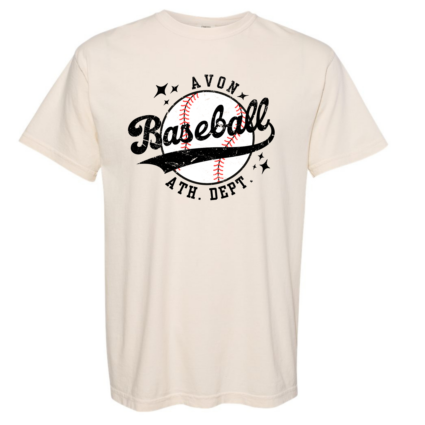Avon Athletic Dept Baseball Tee ADULT SIZES-ready to ship