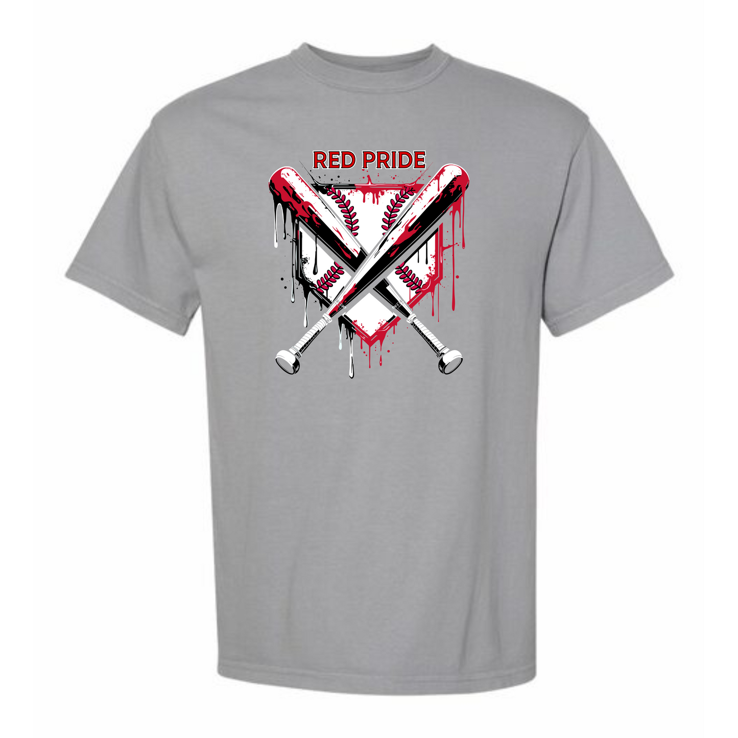 Red Pride Drip Adult Tee
