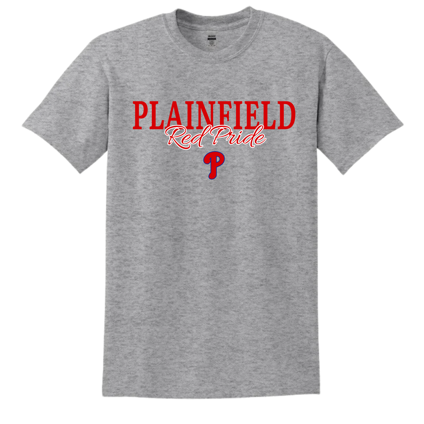 Plainfield Red Pride Baseball Youth Tee