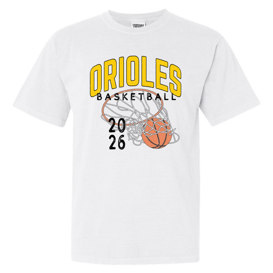 Retro Orioles Basketball Adult Tee