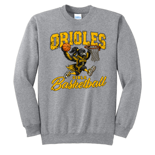 Oriole Girls Basketball Grunge Bird Crew