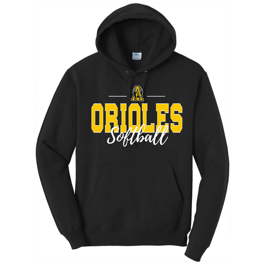 Softball Script Hoodie