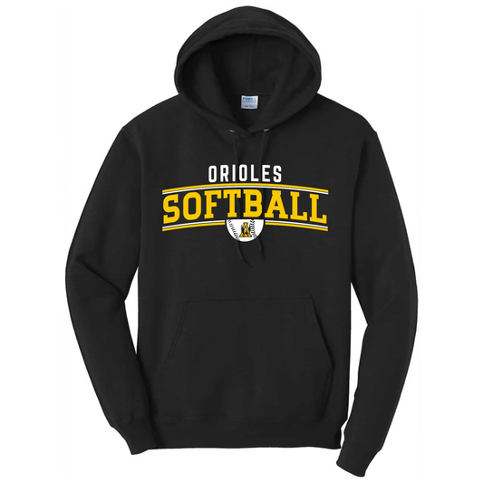 Orioles Softball Curve Hoodie