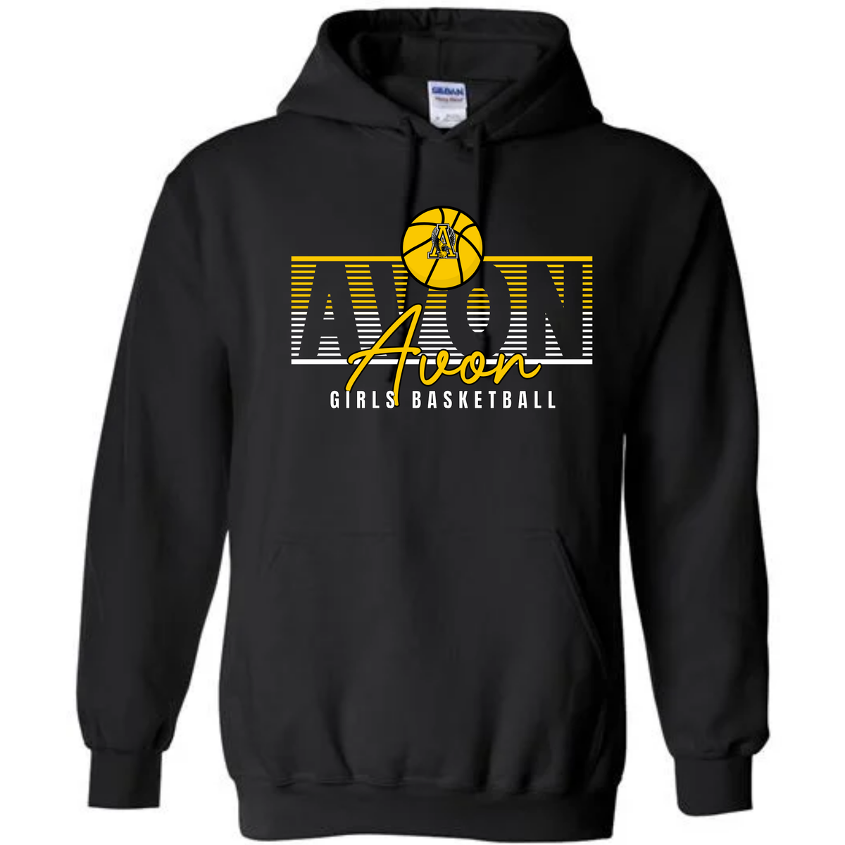 Avon Girls Basketball Striped Hoodie