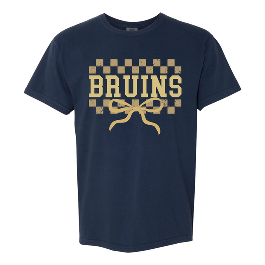 Checkers & Bows Bruins Adult Tee