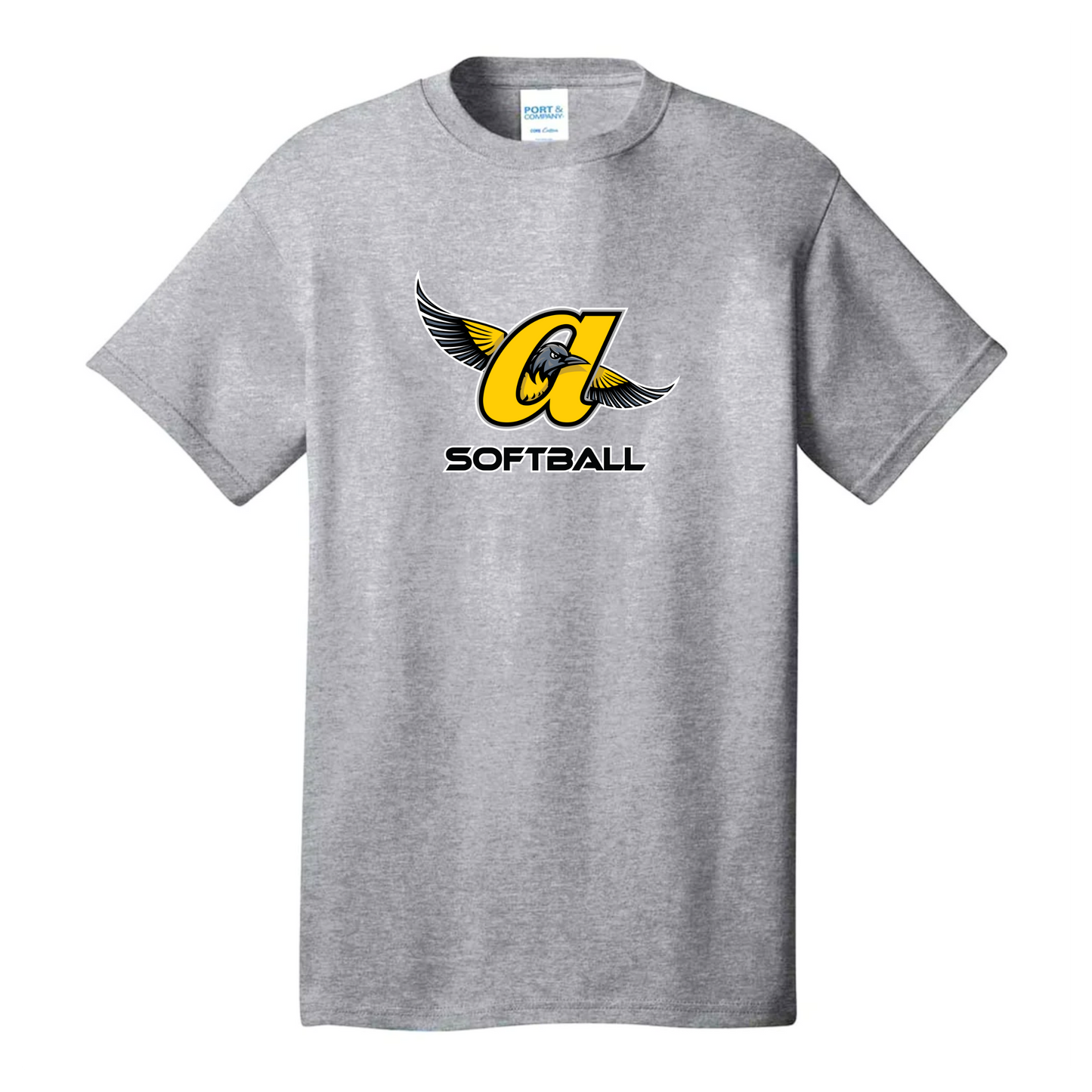 JO Softball Logo Adult Drifit Tee (Gray)