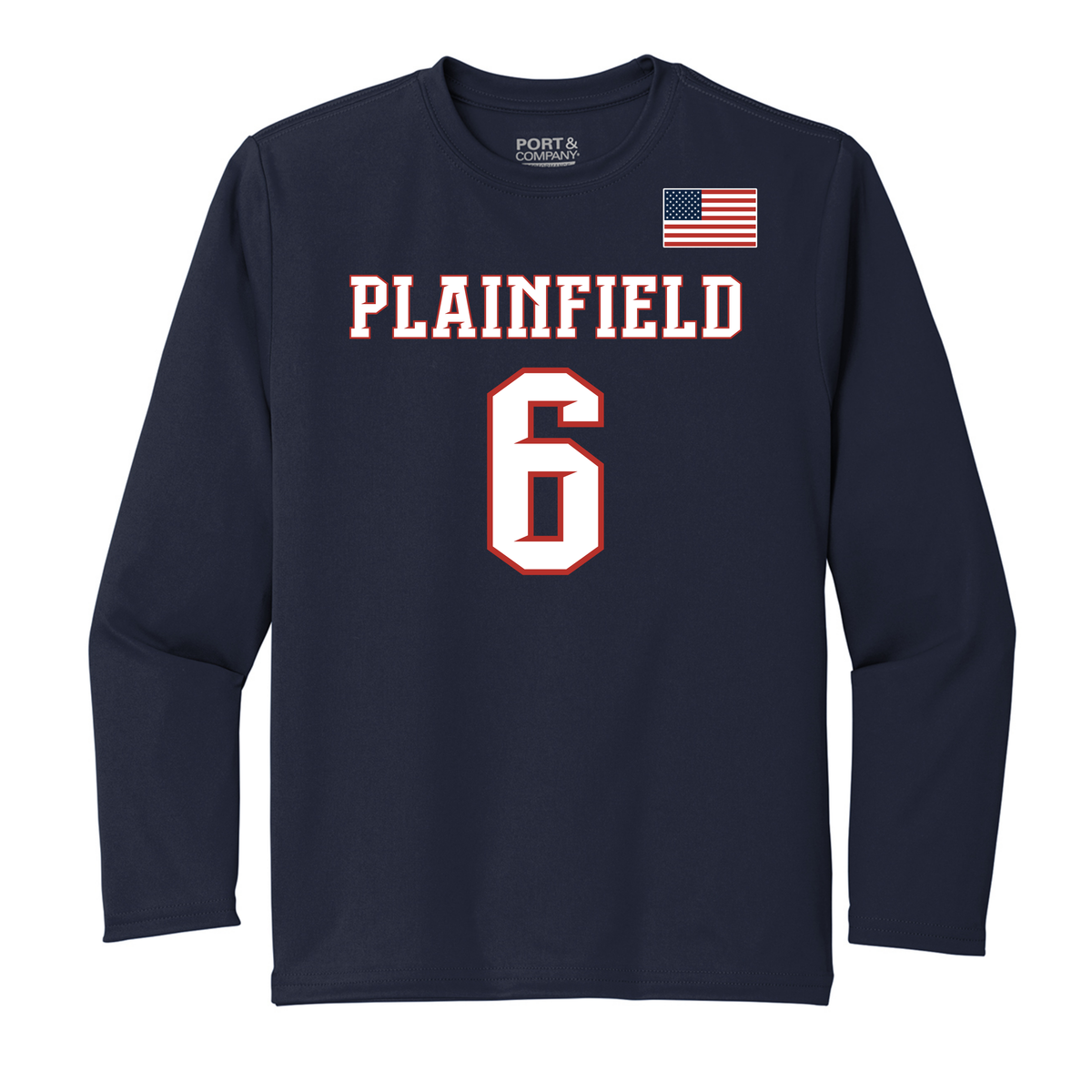 Plainfield Jersey Long Sleeve Youth Tee