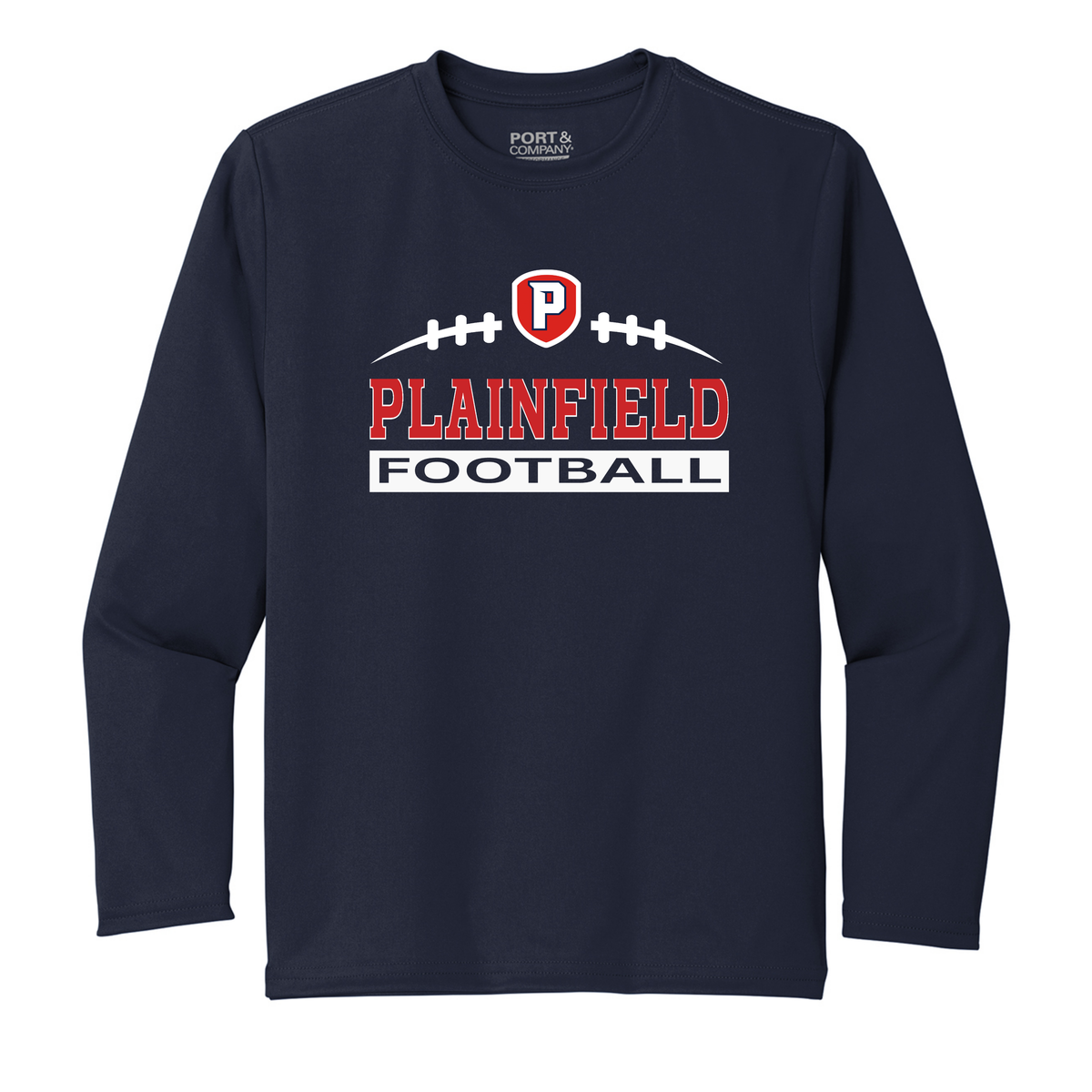 Plainfield End Zone Long Sleeve Youth Tee