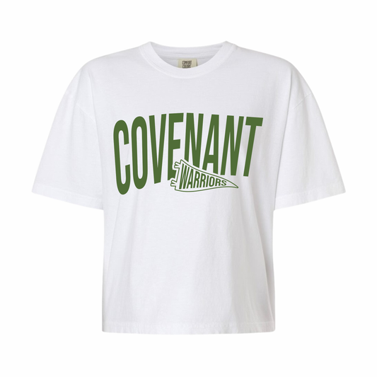 Warriors Banner Adult Boxy Cropped Tee
