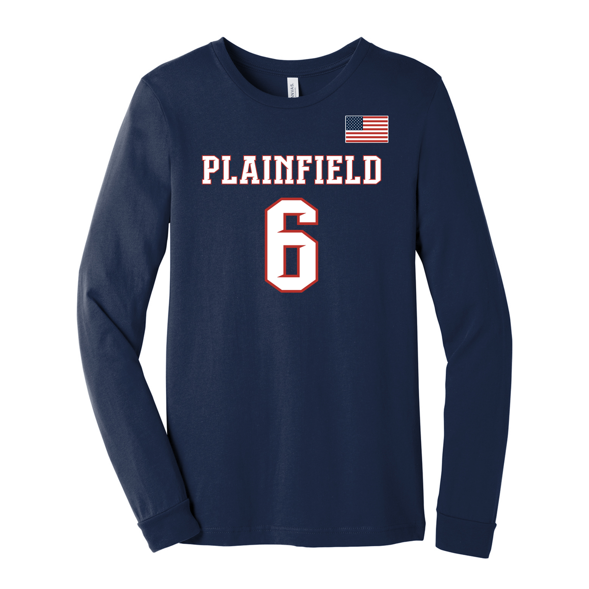 Plainfield Jersey Long Sleeve Adult Tee